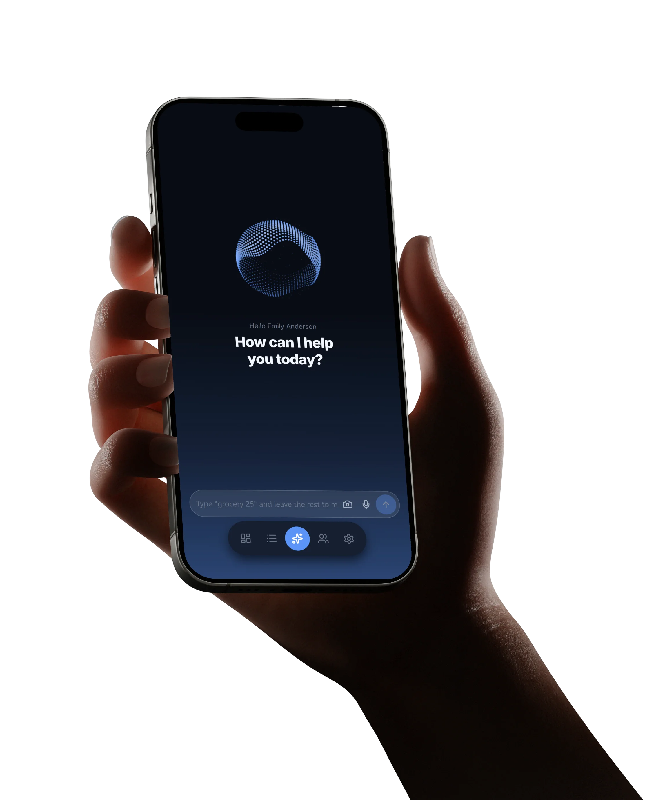 The Hano app on a phone held in hand